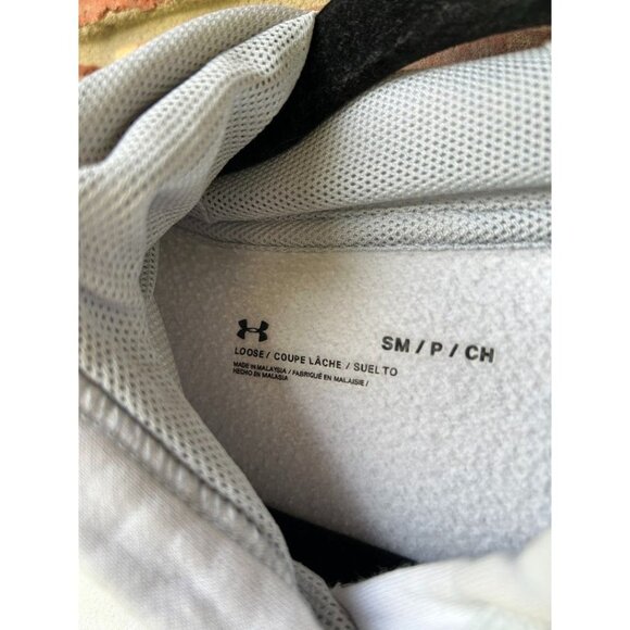 Under Armour Hoodie S Loose Fit Gray Camo Print - Picture 3 of 7